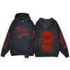 Hoodieanime Skull imprimé sweat à capuche imprimé pour hommes Y2K Retro Gothic Gothic à manches longues à manches sweat à capuche à manches longues à manches longues à manches longues à capuche à sweat à sweat Harajuku Extra Large