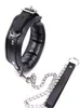 Collier de chien d'esclaves verrouillable Bondage Bondage ceinture en cuir dans les jeux pour adultes pour couples Fétisan Sex Products Toys for Women and Men Y19752193