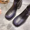 Chaussures de créateurs célèbres Bottes hautes en édition limitée automne/hiver Le podium est chaud et nouveau Bottes martin de tempérament en peau de vache frottée vintage Premium douces et délicates