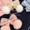 Simpatici filati di lana o capelli clip per capelli clip per capelli dolci pom-pom barrette da coprica