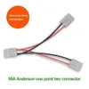 Accessories 1 to 2 Splitter Anderson Copper Connector Solar Battery Harness 10AWG 50A Charging Cable Quick Connect Disconnect Large Current