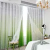 Curtain Double Hollow Star Shade Insulation Bedroom Balcony Romantic Princess Style Color Gradient Gauze