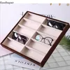 Sunglasses Fashion Glasses Cases Beige 10 Grids Sunglasses Display Box Sunglasses Display Glasses Display Props Jewelry Organizer Tray