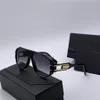Nowe popularne męskie okulary przeciwsłoneczne Pilot 163 Prostokątna pusta rama moda prosta styl projektowania z oryginalnymi okularami Case176J