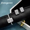 Necklaces PANSYSEN 18K White Gold Color Wedding Created Moissanite Diamond Earrings Ring Jewelry Sets Solid Silver 925 Fine Jewelry Gifts