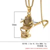 Pendant Necklaces Fashion Gold Silver Color Barber Shop Barber's Chair Seat Necklace Jewelry Long Chain Hip Hop Men284b