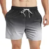 Shorts pour hommes printemps et d'été Couleur solide Gradient à crampons à séchage rapide Sinket Band Taille pour les tout-petits 7 hommes