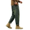 Jeans maschile sciolte jeans pantaloni larghi gamba larga blu hip hop streetwear uomo harem pantaloni vintage abbigliamento da uomo in stile coreano alla moda j231222