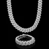 22mm 8 "VVS Moissanite Cuban Link Armband Iced Out Bling 925 Sterling Silver Hip Hop Link Chain