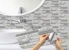 Autocollants muraux Gris Mosaïque Brique auto-adhésive Autocollant Backsplash Bathroom Spaper étanche PVC PVC DIY ROVOBLE ART 4058248