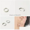 Hoop Huggie Hie Gold Sier Color Geometrische oorbellen voor vrouwen Minimalistische metalen sieraden Ronde Cross Heart Earring vrouwelijk feest geschenk DHI2T