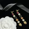 Luxury Designer Color Diamond Necklace Bracelets Elegant Fashion G Letters Womens Necklaces Earrings Exquisite Designer Jewelry Set Accessories With Brand Box