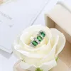 هدية Luckyshine Friend Gift Full Fire Green Quartz Ring 925 Sterling Silver مطلي للنساء CZ Zircon Rings Russia American A2924