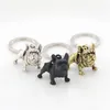 Metall Schwarze französische Bulldoggenschlüsselkette süße Hund Tier Schlüsselanhänger Keyrings Frauen Bag Charme Haustier Juwely Geschenk Ganzes Bulk Lots280z