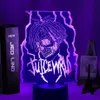 Nattljus 3D -lampa Juice WRLD LED -ljus för heminredning Färgglada nattljus Presentfans Drop2571