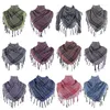 Lenços shemagh keffiyeh lenço borla de colorblock houndstooth arab lastscarf