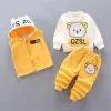 Barnkläder Autumn Winter Wool Toddler Boys Set Cotton Tops+Vest+Pants 3st Kids Sports Suit for Baby 201127 E5rd#