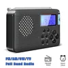 Connectors Portable Radio Fm/am/sw/tv Full Band Radio with Timing Alarm Clock Dual Channel Headphone Output Mp3 Player Receiver