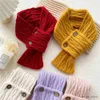 Scarves Wraps Women Girls Autumn Winter Soft Knitted Scarf Button Cross Patchwork Korean Colors Scarves Lady Warm Neck Protection New