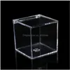 Gift Wrap Clear Acrylic Box With Lid Container Candy Pill Tiny Jewelry Hard Plastic Square Cube Storage Boxes Wedding Birthday Decor Otzmr