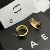 Lente nieuwe luxe stijlontwerper logo klassieke stud earring vintage charme dames sieraden doos verpakking dames paar familie geschenk oorbellen