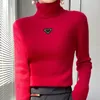 Designer de luxo Sweaters redondos de pescoço outono Mulheres femininas moda de manga longa impressão de casal de casal de casal