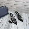 Tacones de tacones zapatillas diseñador diapositivas sandalias sandalias de cristal de verano zapatos de cristal zapatos de marca clásica mujer casual fuera de playa vaquero real cuero 6.5 cm