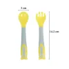 Dinnerware Sets Silicone Spoon For Baby Utensils Set Auxiliary Toddler Learn To Eat Training Bendable Soft Fork Infant Children Tablewa BJ