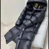 Women Down Parkas Korean High-end Black Down Jacket Dams Długie i zagęszczone pary kolanowe Biała gęś Down Losowa zimowa gęś trend ubrania