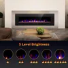 Shaver Aglucky 30 "50" 68 "Fireplace Electric Inwall Recorted Wall Recoed 1500W Heater Linear Timer Multicolor Mullames Screen