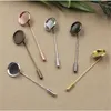 100pcs Lot 10 mm Plaque de moule ronde Cabochon Brack Brray Long Broche Broche Brime DIY 50 mm Long Broche de revers Safty Broche 201009233T