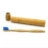 Tête de bambou tube eco amical de la brosse à dents en bambou naturel notamment biodégradable biologique naturel et brosse à dents en bambou 1 pcs