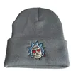 Cartoon Rick Beanies Bordado Hat de malha macia quente Hip-Hop UNISSISEX