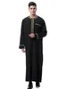 Roupas étnicas homens muçulmanos dubai long abaya camisa de bordado do Oriente Médio Plus Size Round Round Round Zipper ROPA HOMBRE ISLAMIC