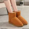 Mini Women Ultra Snow Boots Slipper U F22 Winter New Popular Ankle Sheepskin Fur Plush Keep Warm Boots Nice Gifts Antelope Reindeer Color