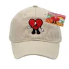 Ballkappen Bad Bunny Baseball Mütze gesticktes Baumwollverstellbares Vater Hut Sommer Frauen mit Cap Trucker Hüte J231223