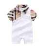 Dzieci Designer Ubrania Dziewczyny Chłopcy Krótki rękaw Romper 100 Cotton Infant Ubranie dziecięce niemowlę chłopię