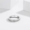 Trendy Single Row Square 925 Sterling Silver Eternity Band Ring For Girl Valentine's Day Gift Jewelry Whole XR470318O