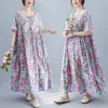 Abiti dimanaf 2021 abito estivo Donne da donna prendente Beach Beach Holiday Floral Dress Dress Vintage Style Oversize Big 5xloversize