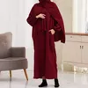 Roupas étnicas eid vestido muçulmano mulheres abaya kimono khimar hijab vestidos sólidos kaftan kebaya ramadan abayas jilbab robe longo islã