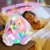 27cm Musical LED Light Plush Toys Cute Kawaii Oreillères Animaux en peluche lumineux Poupée Toy Soft For Girls Children Decor Home 231222