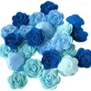 Decorative Flowers 24pc/bag 3.5cm Artificial Rose Heads Foam DIY Teddy Bear For Wedding Birthday Party Christmas Home Decor