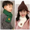 Шарфы обертывания осень зимняя дети мягкие вязаные шерсть термическая шарф для мальчиков девочки милые прекрасные открытые теплые шарф Дети Сплошны