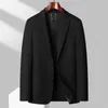Herenpakken blazers herfst winter in mannelijk pak jas zwart zakelijk casual single-breasted blazer modieuze Koreaanse stijl man jassen