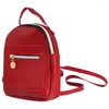 Sacs de taille rose mini sac à dos féminin fille petite fermeture à glissière solide sweet style décontracté école de mode 2023 été