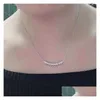 Colliers pendants Designer Luxury Bijoux Femmes Collier Série de clavicules simples personnalisées FL Diamond Hollow out Net Red Same Otshi