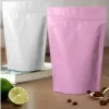 Färg Frosted Tea Aluminium Foil Packaging Påsar Dragkedja Självtätande självförsörjande väska förseglad mellanmål Candy Food Bag kan anpassas LL