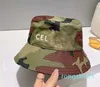 Camping Camo Lettre broderie Casquette Sun Protection Sunshade Sunshade Bashant Bucket Hat