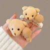 Hårtillbehör Plush Bear Claw Clip Cute Cartoon Clamp Women Girls Barrettes Headwear Kids 7.5 cm