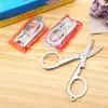 Mini Folding sax Enkla bärbara hushållsskräddare Shears för broderi Sy Beauty Tool Handverktyg